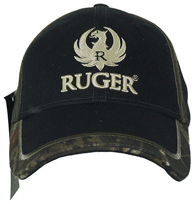 Authentic RUGER Camo Trim Logo Embroidered Adjustable Fit Hat Cap NEW