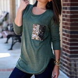 Women's Ladies Summer Loose Cotton Tops Long Sleeve Shirt Casual Blouse T-shirt