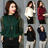 Fashion Women Loose Long Sleeve Tops Blouse Shirt Casual Chiffon T-Shirt  S-3XL