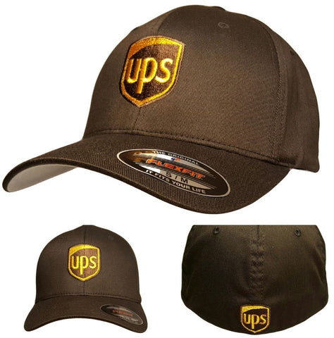 UPS FLEXFIT Hat Cap BROWN S/M  L/XL  XXL United Parcel Service 6277 FLEXFIT