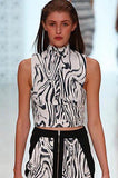 SUBOO TANZANIA SLEEVELESS SKIVVY BLACK WHITE CROP TOP SZ US 2 4 & 8 NWT