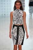 SUBOO TANZANIA SLEEVELESS SKIVVY BLACK WHITE CROP TOP SZ US 2 4 & 8 NWT
