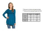 USA Women's Casual Long Sleeve Scallop Hem Tunic Top Dress Scoop Neck T-Shirts