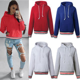 Womens Hoodie Sweatshirt Long Sleeve Hooded Pullover Hoody Jumper Sweaters Tops