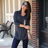 Women's Ladies Summer Loose Cotton Tops Long Sleeve Shirt Casual Blouse T-shirt