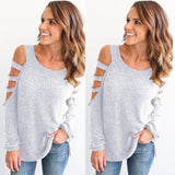 Fashion Women Ladies Loose Casual Long Sleeve T-Shirt Cotton Blouse Tops T-Shirt