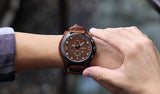 Fashion Curren Men Date Stainless Steel Leather Analog Quartz Sport Wrist Watch