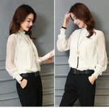 Fashion Women Loose Long Sleeve Tops Blouse Shirt Casual Chiffon T-Shirt  S-3XL