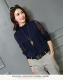 Fashion Women Loose Long Sleeve Tops Blouse Shirt Casual Chiffon T-Shirt  S-3XL