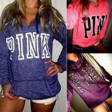 Womens Hoodie Sweatshirt Long Sleeve Hooded Pullover Hoody Jumper Sweaters Tops