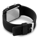 Casual Waterproof Men's Digital Analog LED Light Hands Rubber Alarm Wrist Watch