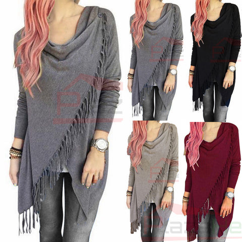 Women's Loose Long Sleeve Cotton Casual Blouse Shirt Tunic Tops Fashion Blouse