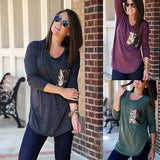Women's Ladies Summer Loose Cotton Tops Long Sleeve Shirt Casual Blouse T-shirt