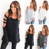 Fashion Women Ladies Loose Casual Long Sleeve T-Shirt Cotton Blouse Tops T-Shirt